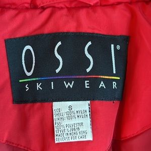 Vintage OSSI‎ SKIWEAR Ski Jacket Red Colour Snowboarding Size Small